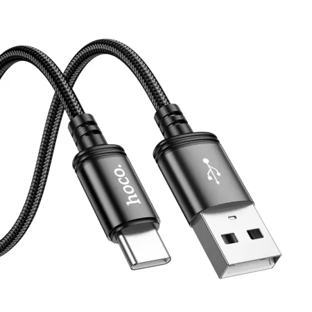 Data Cable Hoco X89 Wind USB-A  to USB-C 3A Black 2m