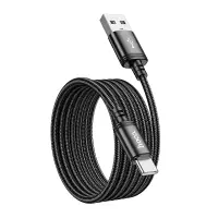 Data Cable Hoco X89 Wind USB-A  to USB-C 3A Black 2m