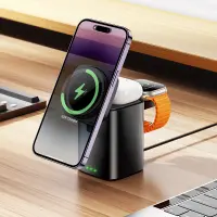 Wireless Charger Pad CQ20 Clever 3-in-1 15W 3A with Ability for Charging Three Devices Black