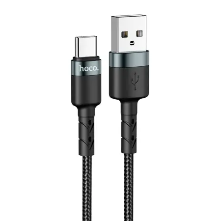 Data Cable Hoco DU46 USB-A  to USB-C for Fast Charging and Data Transfer Black 1m