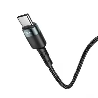 Data Cable Hoco DU46 USB-A  to USB-C for Fast Charging and Data Transfer Black 1m