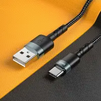 Data Cable Hoco DU46 USB-A  to USB-C for Fast Charging and Data Transfer Black 1m