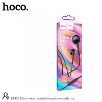 Hands Free Hoco DM35 Mind Earphones Stereo 3.5mm with Microphone and Operation Control Button 1.2m Black