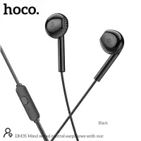 Hands Free Hoco DM35 Mind Earphones Stereo 3.5mm with Microphone and Operation Control Button 1.2m Black