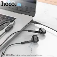 Hands Free Hoco DM35 Mind Earphones Stereo 3.5mm with Microphone and Operation Control Button 1.2m Black