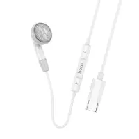 Hands Free Hoco DM53 Unilateral Earphones Stereo USB-C  with Microphone and Operation Control Button 1.2m White