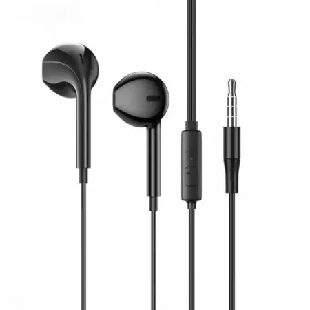 Hands Free Hoco DM6 Maya Earphones Stereo 3.5mm with Microphone and Operation Control Button 1.2m Black