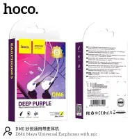 Hands Free Hoco DM6 Maya Earphones Stereo 3.5mm with Microphone and Operation Control Button 1.2m White