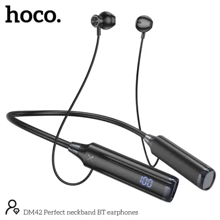 Wireless Earphones Hands Free Hoco DM42 Perfect Neck Mounted v5.3  Black