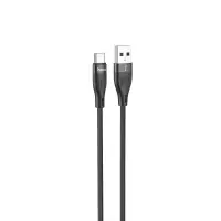 Data Cable Hoco DU45 Sturdy USB-A  to USB-C 3.0A for Fast Charging and Data Transfer Black 1m