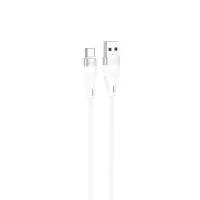 Data Cable Hoco DU45 Sturdy USB-A  to USB-C 3.0A for Fast Charging and Data Transfer White 1m