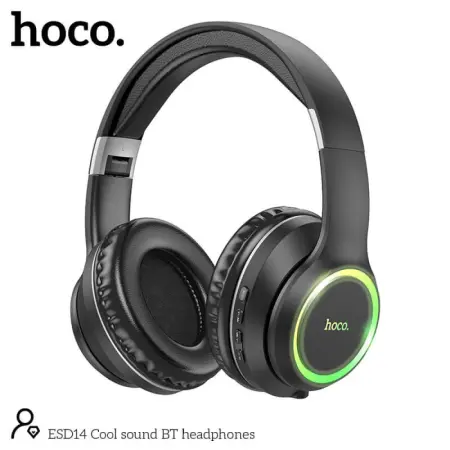 Wireless Stereo Headphone Hoco ESD14 Cool V5.3 200mAh with Control Buttons and Built in Microphone Black