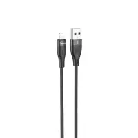 Data Cable Hoco DU45 Sturdy USB-A  to Lightning  for Fast Charging and Data Transfer Black1m