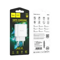 Travel Charger Hoco DC72 River with USB-A 5V 2.4A White