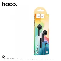 Hands Free Hoco DM45 Phoenix Earphones Stereo 3.5mm with Microphone and Operation Control Button 1.2m Black