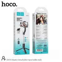 Selfie Stick and Base Holder Hoco DY01 Master 360°  with Remote Control Compatible with GoPro, Length 106mm Black