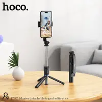 Selfie Stick and Base Holder Hoco DY01 Master 360°  with Remote Control Compatible with GoPro, Length 106mm Black