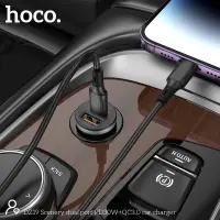 Car Charger Hoco DZ19 Scenery Dual Ports Quick Charge USB-A 18W and USB-C PD30W 5V 3A Black