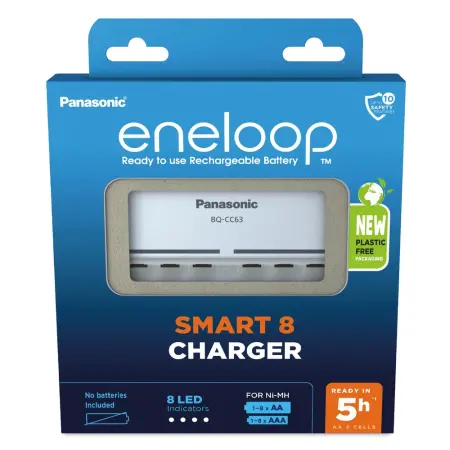 Battery Charger Panasonic Eneloop BQ-CC63E for AA/AAA up to 8 Baterries