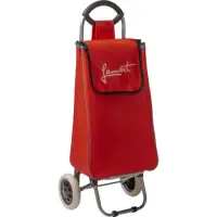 Wheeled Shopping Bag 35L Lamart LT8057 Waterproof, Metal Frame, Red