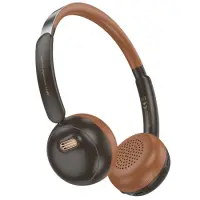 Wireless Stereo Headphone Hoco W62 Verso Retro V5.4 300mAh with Microphone Brown - Black