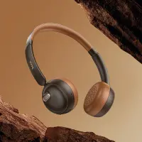 Wireless Stereo Headphone Hoco W62 Verso Retro V5.4 300mAh with Microphone Brown - Black