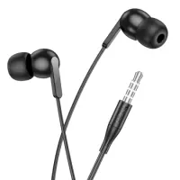 Hands Free Hoco M124 Wide Earphones Stereo 3.5mm with Microphone and Operation Control Button 1.2m Black