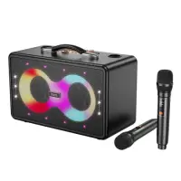 Wireless Speaker Hoco HA8 Ave 40W BT V5.4 TF CARD AUX USB 3000mAh with 2 Wireless Microphones