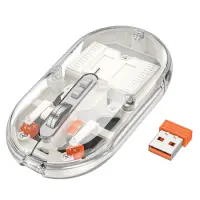 Bluetooth Mouse Hoco GM35 General Wireless with 5 Buttons DPI 1600 Transparent White