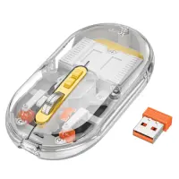 Bluetooth Mouse Hoco GM35 General Wireless with 5 Buttons DPI 1600 Transparent Grey