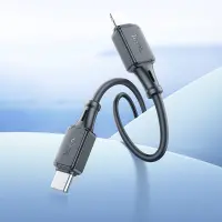 Data Cable Hoco X101 Silicon Assistant USB-C to Lightning Fast Charging 27W  Black 1m