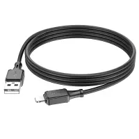 Data Cable Hoco X101 Silicon Assistant USB-A  to Lightning Fast Charging 2.4A  Black 1m