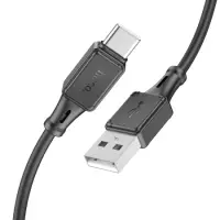 Data Cable Hoco X101 Assistant USB-A  to USB-C 3A  Black 1m