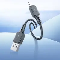 Data Cable Hoco X101 Silicon Assistant USB-A  to USB-C Fast Charging3A  Black 1m