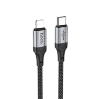 Data Cable Hoco X102 Fresh USB-C to Lightning 27W Braided 1m Black