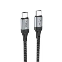 Data Cable Hoco X102 Fresh USB-C to USB-C 60W Braided 1m Black