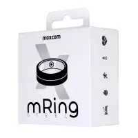 Smart Ring Maxcom mRing MR100 No.11 (Inside DIameter 20.7mm) IP68 with Heart Rate and Sleep Monitoring Silver