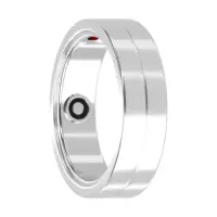 Smart Ring Maxcom mRing MR100 No.13 (Inside Diameter 22.3mm) IP68 with Heart Rate and Sleep Monitoring Silver