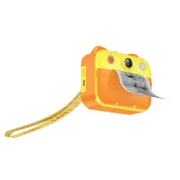 Hoco DV204 Kids Dual HD Camera 2.4" Screen 1200mAh able to Print Photos Yellow-Orange