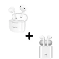3 x Wireless Hands Free Hoco DES37 Ballad TWS V5.3 250mAh 3.5 Hours of Operation + Gift 1 x Wireless Hands Free Media-Tech MT3589W