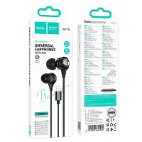 Hands Free Hoco Benevolent with Microphone Lightning  Black 1.2m