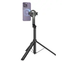 Holder and Selfie Stick Hoco K25 Sherkhan Live Broadcast for Devices 4.5"-7" 55mAh Height 1.5m Black