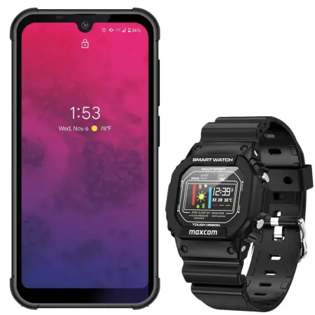 Maxcom MS572 (Dual Sim) LTE 5.7" and Free Maxcom Smartwatch FitGo FW22 Classic