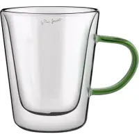Set of 2 Tea Glasses VASO Lamart LT9118 Double-Walled Glass 300ml Green

