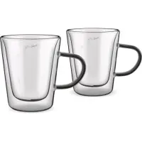 Set of 2 Tea Glasses VASO Lamart LT9120 Double-Walled Glass 300ml Black

