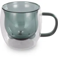 Set of 2 Glasses VASO Lamart LT9127 Double-Walled Glass 250ml Green

