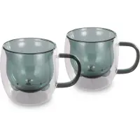 Set of 2 Glasses VASO Lamart LT9127 Double-Walled Glass 250ml Green

