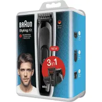 Set Rechargeable Trimmer Braun SK2000 3 in 1 Suitable for Trimming and Styling