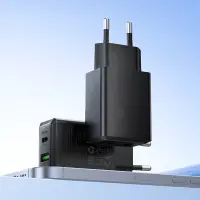 Travel Charger Hoco N69 Nuevo Dual Port PD20W 1xUSB-C and 1xUSB-A 5V QC3.0A Black