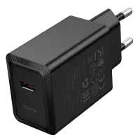 Travel Charger Hoco N68 Nuevo Single Port PD20W USB-C 5V 3.0A Black